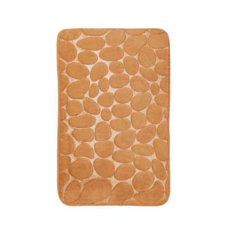 Коврик для ванной AquaDomer Камни, 50х80см, S008, светло-коричневый