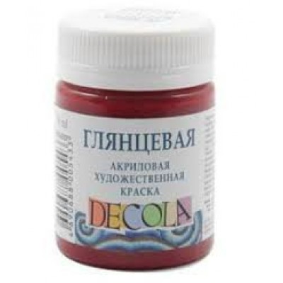 Краска акриловая Decola 50мл глянцевая Бордовая 2928325