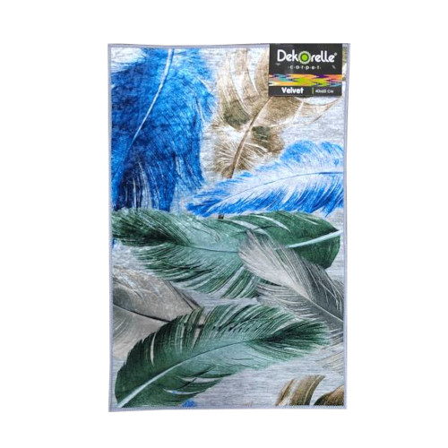 Коврик интерьерный Dekorelle Velvet Silk 50х80см, V130-1, Перья