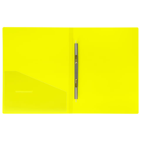 Папка-скоросшиватель А4 Brauberg 700мкм 16мм Неон 227465 Желтая