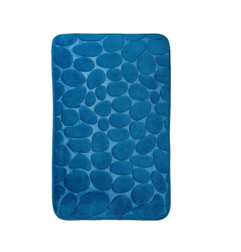 Коврик для ванной AquaDomer Камни, 50х80см, S004, синий