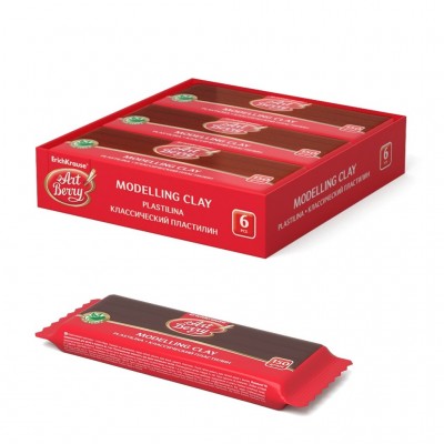 Пластилин 150гр ErichKrause ArtBerry с Алоэ Вера, коричневый, 46454 