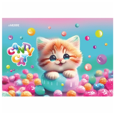 Подкладка д/труда deVente "Candy Cat" 33*23см, пластик, 600 мкм, 8061409