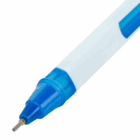 Ручка шариковая масляная BRAUBERG "Extra Glide Soft White", синяя, 0,7мм, линия письма 0,35мм,142927