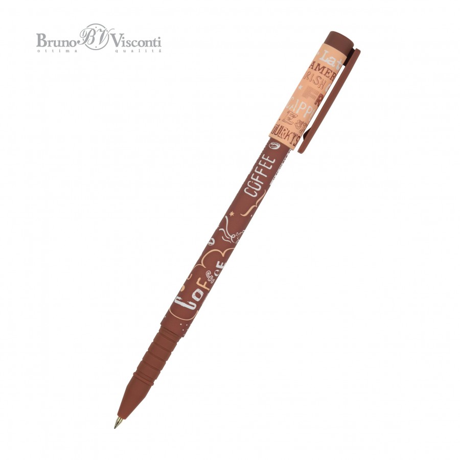 Ручка шариковая Bruno Visconti синяя FunWrite 0,5мм 20-0212/68 Coffe time Латте