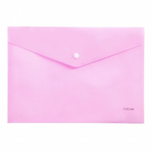 Папка на кнопке А4 Хатбер "Newtone Pastel", 180мкм, 235*330мм, пион, АКк4_05018