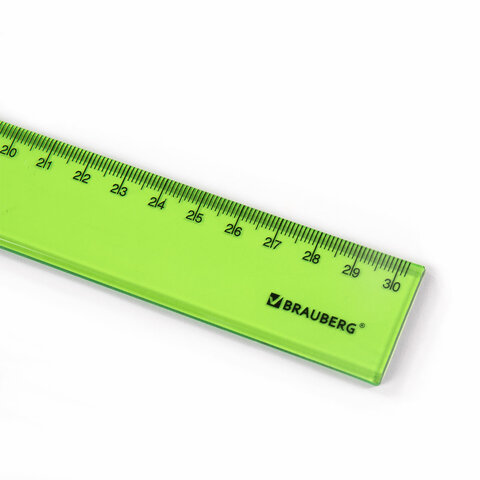 Линейка пластиковая 30см Brauberg 210767