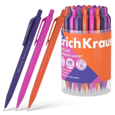 Карандаш механический E.Krause "Caribbean Sunset" HB 0,5мм, 3-хгр корпус Soft-touch, 60751
