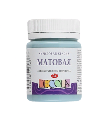 Краска акриловая Decola 50мл матовая Серо-голубая 14328536