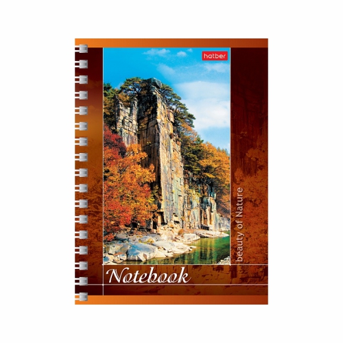 Книжка записная А6 80л Хатбер спираль, Пейзажи, 80ЗК6B1гр, 006989