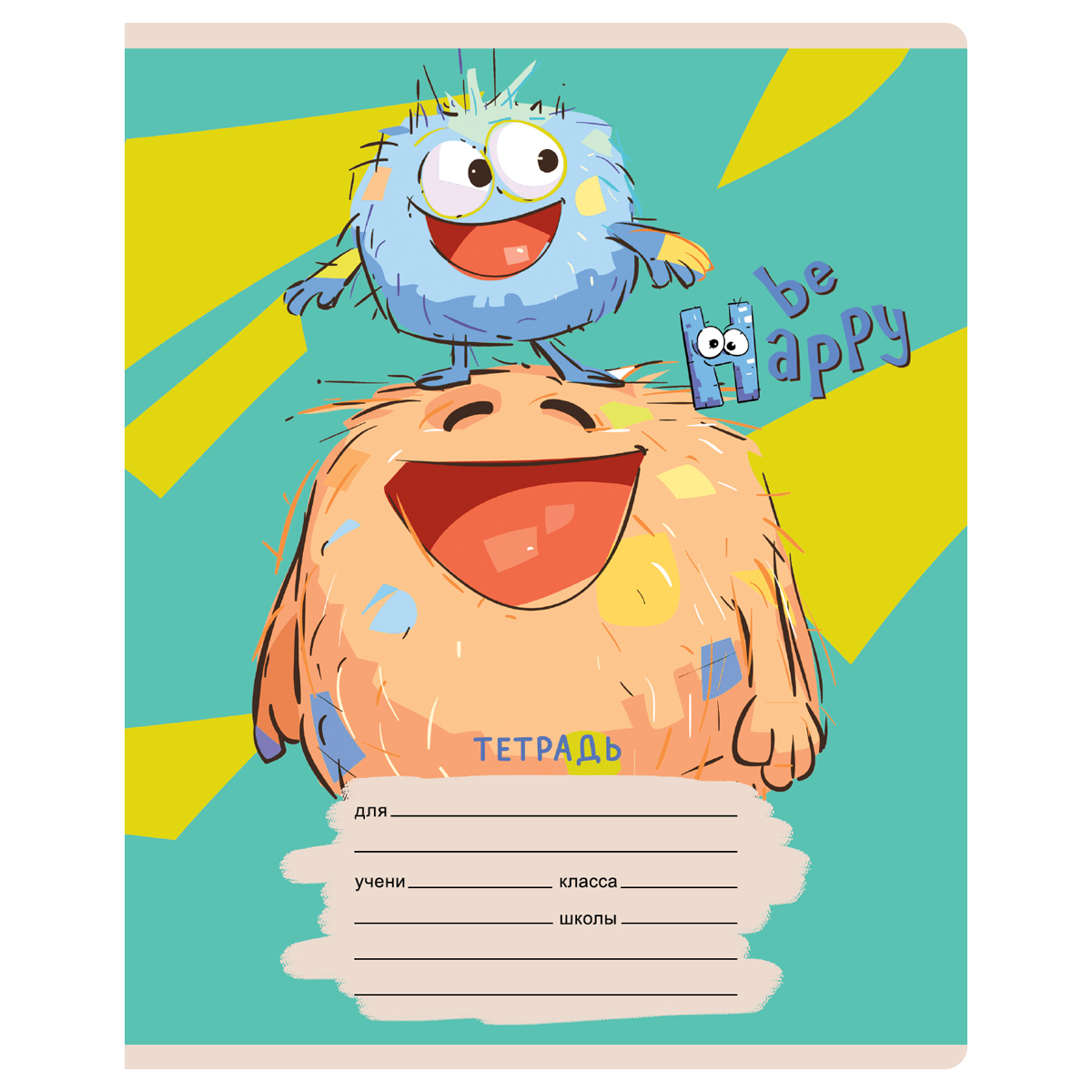 Тетрадь 12л клетка BG Be Happy эконом Т5ск12 12028
