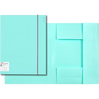 Папка на резинках А4 deVente Pastel Бирюзовая, 450мкм, 3070801