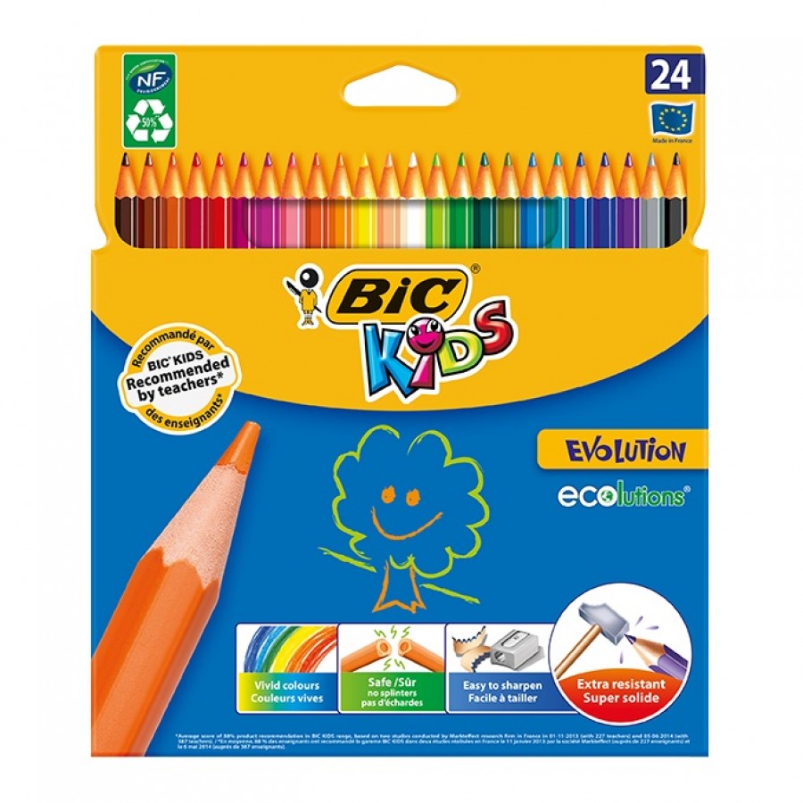 Карандаши 24цв Bic Evolution пластиковые 92611/937515
