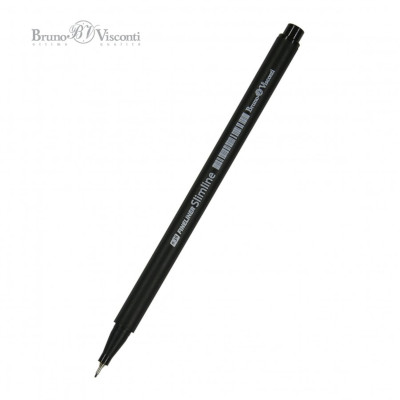Ручка капииллярная 0,36мм FineLiner Bruno Visconti Slimline черная 36-0021