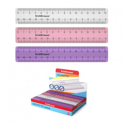 Линейка пластиковая 15см E.Krause Candy 55455