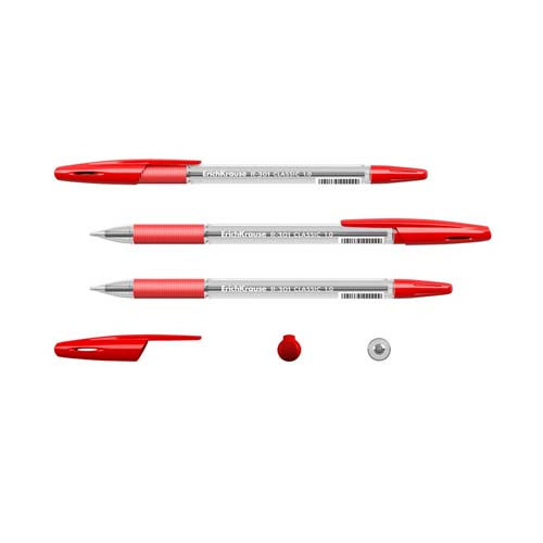 Ручка шариковая Erich Krause "R-301 Classic Stick&Grip" красная, 1мм, 43188